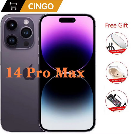 iPhone 14 Pro Max Dual eSIM 1SIM+ 1eSIM 128/256GB ROM 6GB RAM 6.7" Genuine Retina OLED Face ID NFC A16 cell phone