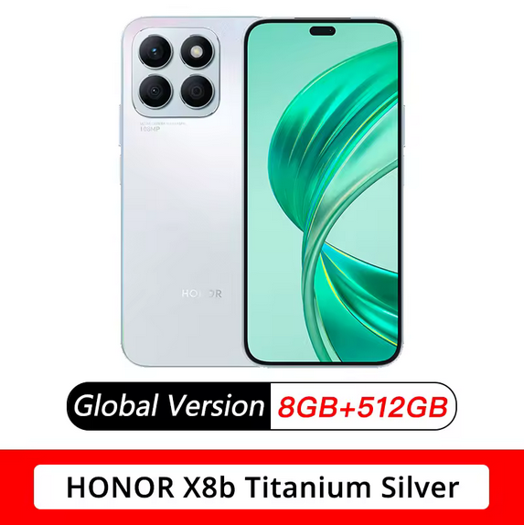 2024 HONOR X8b Global Version Smartphone Snapdragon 680 8GB RAM 512GB ROM 6.7 inches 90Hz Refresh Rate Display 4500mAh