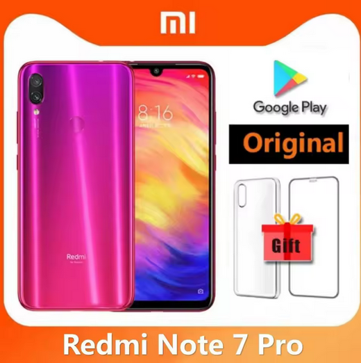 Original Xiaomi Redmi Note 7 / 7 PRO Smartphone 4G/6G 64G/128G Snapdragon 660AIE Android Mobile Phone 48.0MP+5.0MP Rear Camera