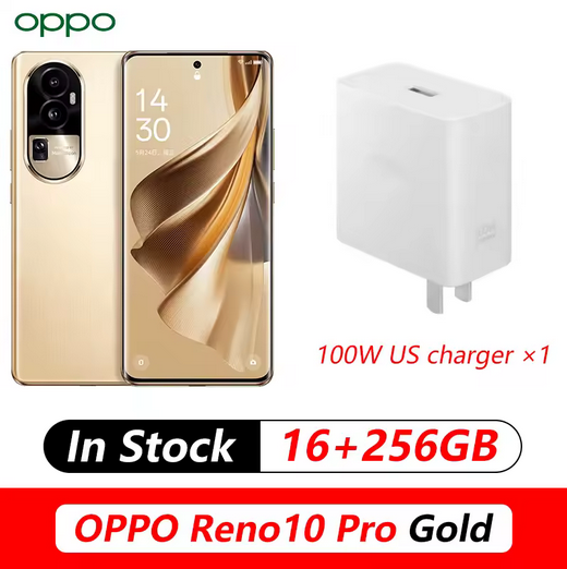 OPPO Reno 10 Pro 5G Mobile Phone 6.74 inch 120Hz AMOLED curved screen Dimensity 8200 Octa Core 100W SuperCharge NFC