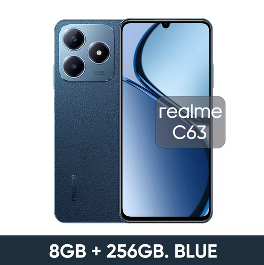 Russian Version realme C63 6,74'' 90Hz Eye Comfort Display Android 14 Smartphone 50MP AI Camera 5000mAh Battery 45W Fast Charge
