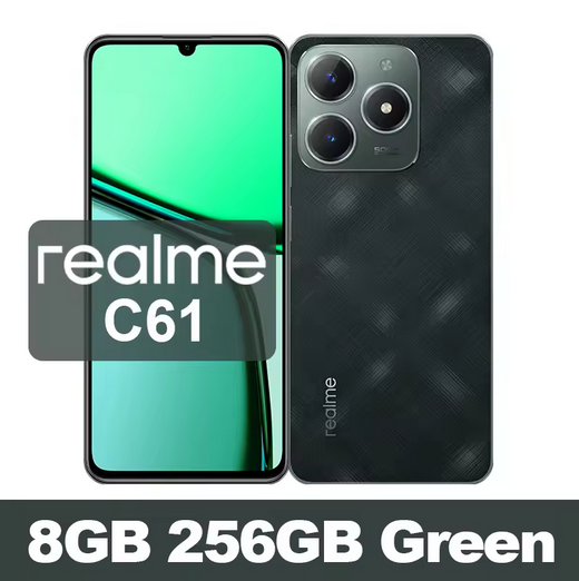 【World Premiere】Russian Version realme C61 Smartphone 5000mAh Battery 15W SUPERVOOC Charge 50MP AI Camera 90Hz Display NFC