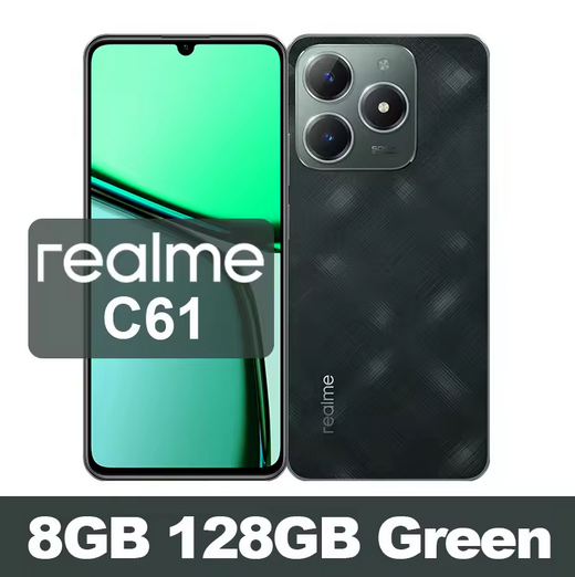 【World Premiere】Russian Version realme C61 Smartphone 5000mAh Battery 15W SUPERVOOC Charge 50MP AI Camera 90Hz Display NFC