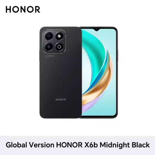HONOR X6b Global Version 4G Smartphone Mediatek Helio G85 6.56 inches 90Hz TFT LCD Display 50MP Dual Camera 5200mAh Battery