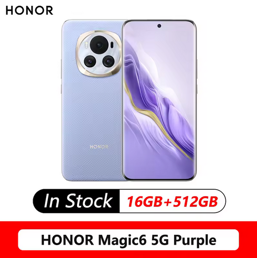 Original Honor Magic 6 5G Smart Phone Snapdragon 8 Gen 3 Octa Core 6.78" 5450mAh 66W 50MP Camera Support Google play store NFC