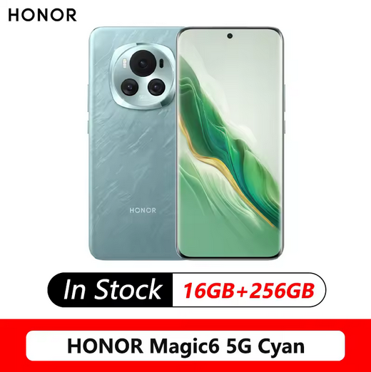Original Honor Magic 6 5G Smart Phone Snapdragon 8 Gen 3 Octa Core 6.78" 5450mAh 66W 50MP Camera Support Google play store NFC
